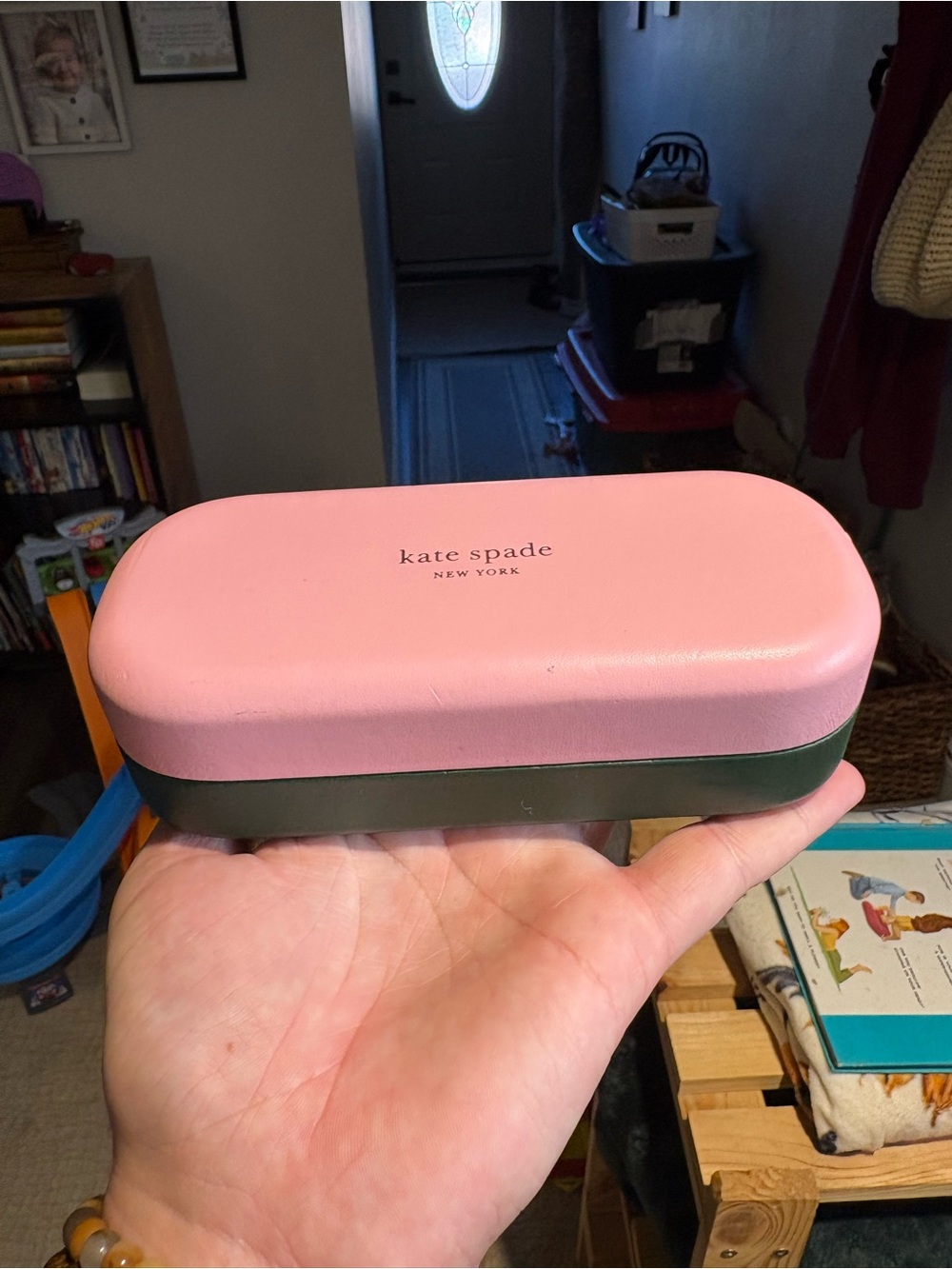kate spade Pink and Green Eyeglass Case